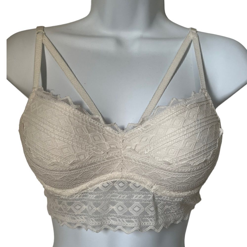 Victoria Secret PINK Off White Lace Bralette sz S/P